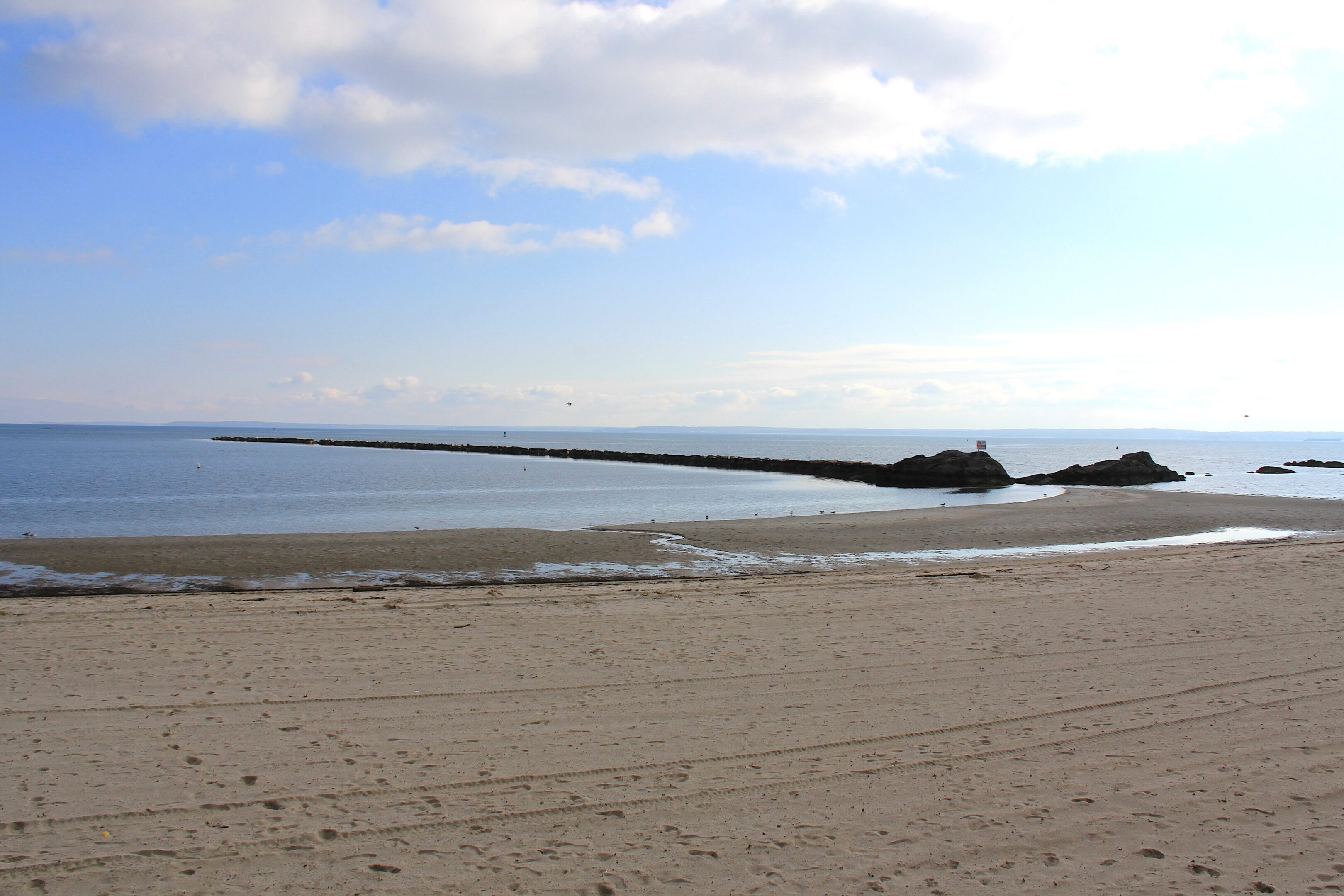 Rye Beach in New York State. Rye Beach during off-season.
